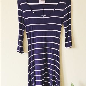 Navy Blue Striped Dress (XS/S)
